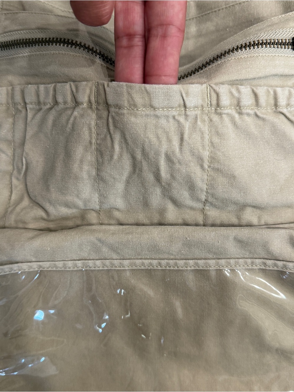 Vintage 80s EMS Fishing Vest Sz Medium Beige Tons Of Pockets Thick Cotton Zip - Picture 12 of 14